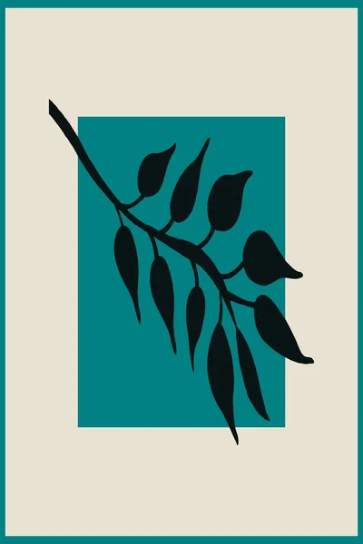 Drukowana Modna Karta Botaniczna Użyj Przykrycia Tapety Sztuki Ściennej Kolor — Zdjęcie stockowe