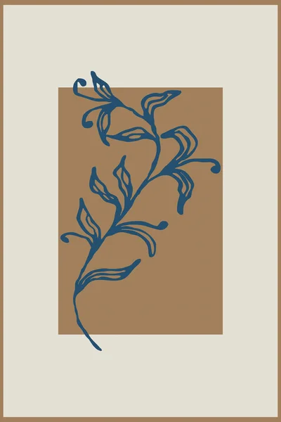 Nyomtatható Trendi Botanikai Kártya Használata Borító Tapéta Fali Művészet — Stock Fotó