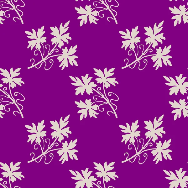 Seamless Background Fashionable Velvet Violet Color Botanical Formula — Stock Photo, Image