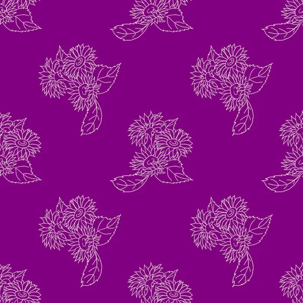 丝绒紫罗兰色泽时尚无缝线背景 植物学公式 — 图库照片