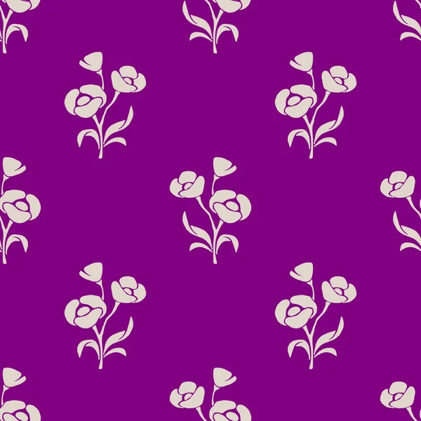 丝绒紫罗兰色泽时尚无缝线背景 植物学公式 — 图库照片