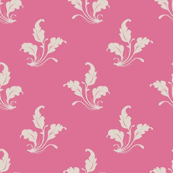 Fundo Sem Costura Moda Pacific Pink Cor Fórmula Botânica — Fotografia de Stock