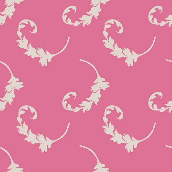 Bezešvé Pozadí Módní Pacific Pink Barvy Botanický Vzorec — Stock fotografie