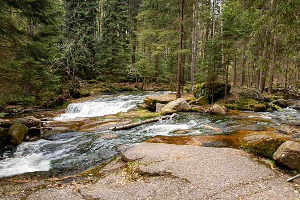 Szklarska Poreba Polonya Mayıs 2022 Karkonosze Ulusal Parkı Taşlardan Akan — Stok fotoğraf