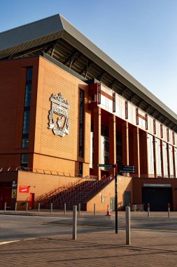 Liverpool, İngiltere - 23 Mart 2022. Liverpool Anfield Stadyumu, İngiltere