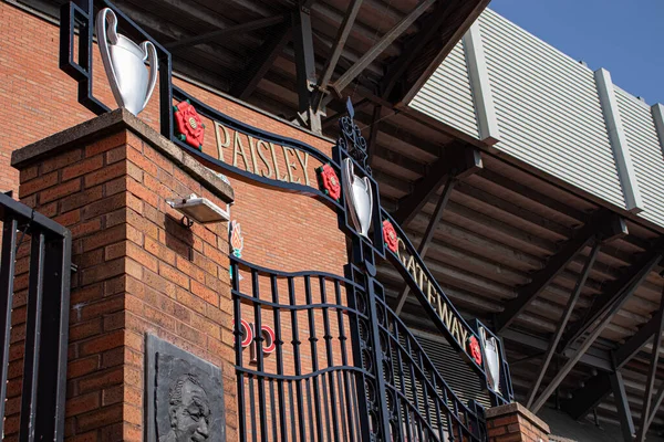 Liverpool Inglaterra Março 2022 Liverpool Anfield Stadium Inglaterra — Fotografia de Stock