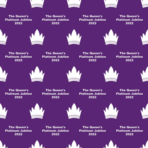 Seamless Pattern Queen Platinum Jubilee 2022 — Stock Photo, Image