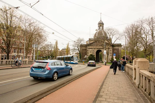 April 2022 Amsterdam Die Niederlande Schöne Flusslandschaft Architektur Der Stadt — Stockfoto