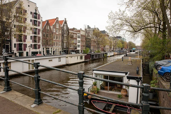 April 2022 Amsterdam Nederland Prachtig Rivierlandschap Architectuur Van Stad — Stockfoto