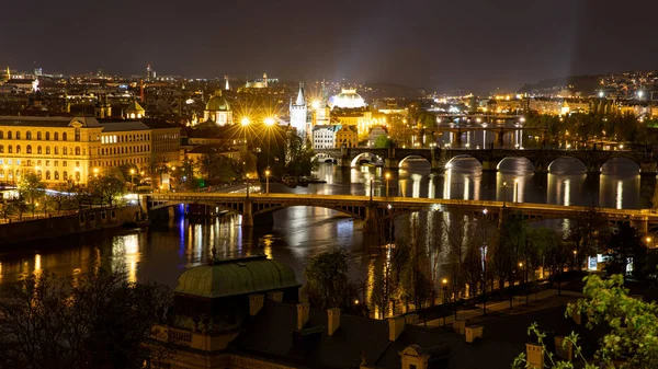 Прага Чехия Апреля 2022 Года Архитектура Города Ночью — стоковое фото