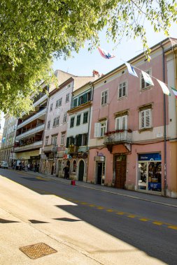 Pula Hırvatistan Yarımadası Istria 29 Nisan 2022. Şehrin mimarisi..
