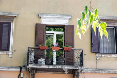 Pula Hırvatistan Yarımadası Istria 29 Nisan 2022. Şehrin mimarisi..
