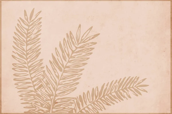 Ботаническое Настенное Искусство Печатные Иллюстрации Современная Ржавая Отделка Стен Комнаты — стоковое фото