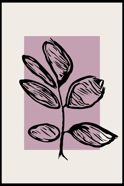 Cartão Botânico Moda Imprimível Use Para Capa Papel Parede Arte — Fotografia de Stock