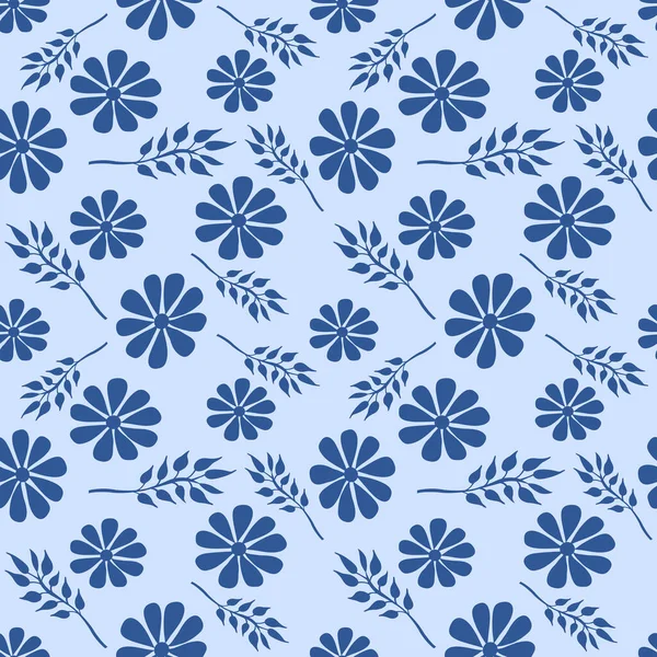 Seamless Botanical Pattern Trendy Blue Color Classic Blue Color Year — Photo