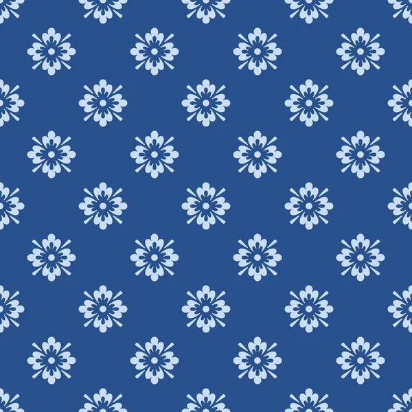 Patrón Botánico Sin Costuras Color Azul Moda Clásico Color Azul — Foto de Stock