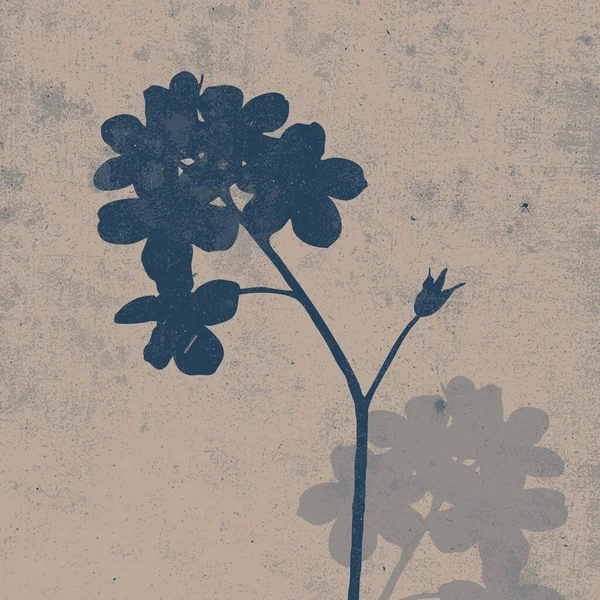 Printable Trendy Botanical Card Use Cover Wallpaper Wall Art Blue — Stockfoto