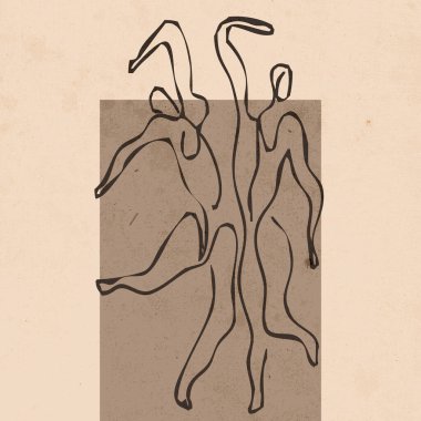 Abstract Art, Aesthetic Contemporary Art, Boho Decor, Minimalist Art, Illustration, Poster, Postcard.