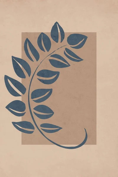 Carte Botanique Tendance Imprimable Utilisez Pour Couverture Papier Peint Art — Photo