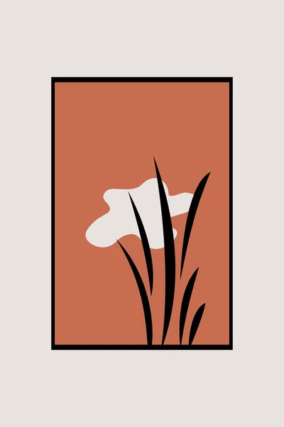 Printable Trendy Botanical Card Use Cover Wallpaper Wall Art — Stock Photo, Image