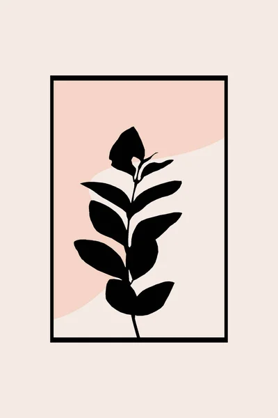 Printable Trendy Botanische Kaart Gebruik Voor Omslag Behang Muurkunst — Stockfoto