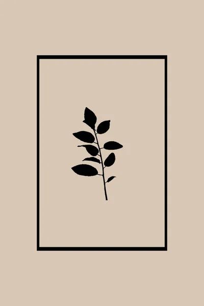 Printable Trendy Botanische Kaart Gebruik Voor Omslag Behang Muurkunst — Stockfoto