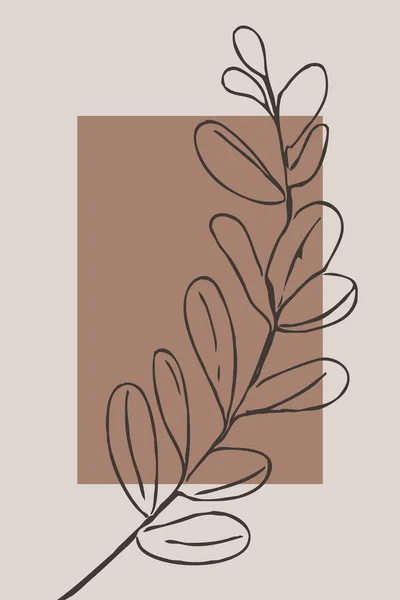 Tarjeta Botánica Moda Imprimible Uso Para Cubierta Papel Pintado Arte — Foto de Stock