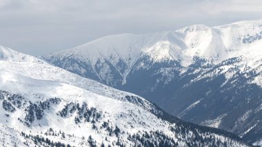 Tatras 'ta kış manzarası. Polonya