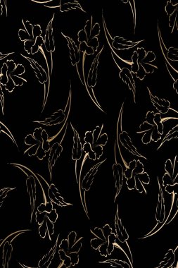 Web sitesi için minimalist arka plan, kapak tasarımı, basılabilir, duvar dekorasyonu. Altın botanik dekoratif elementler.