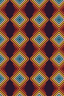 Colorful pattern in the 60s, 70s surface design, fabrics, paper, stationery, cards, banners, textiles