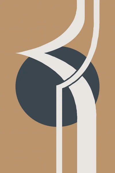 Ilustración Abstracta Inspirada Matisse Composición Contemporánea Con Formas Abstractas Estéticas — Foto de Stock