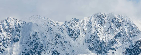 Зимовий Пейзаж Горах Татри Польща — стокове фото