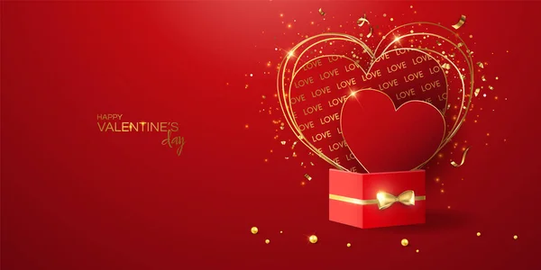 День Святого Валентина Векторний Банер Будь Моїм Валентинковим Банером Серцем — стоковий вектор