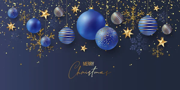2022 Set Luxury Elegant Merry Christmas Happy New Year Poster — Stock Vector