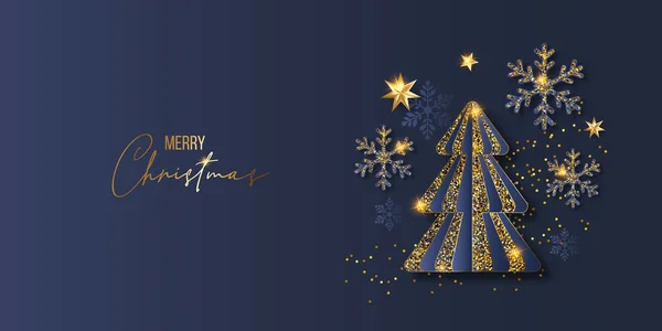 2022 Set Luxury Elegant Merry Christmas Dan Bahagia Tahun Baru - Stok Vektor