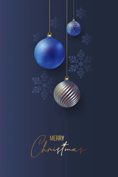 2022 Set Luxury Elegant Merry Christmas Happy New Year Poster — Vettoriale Stock