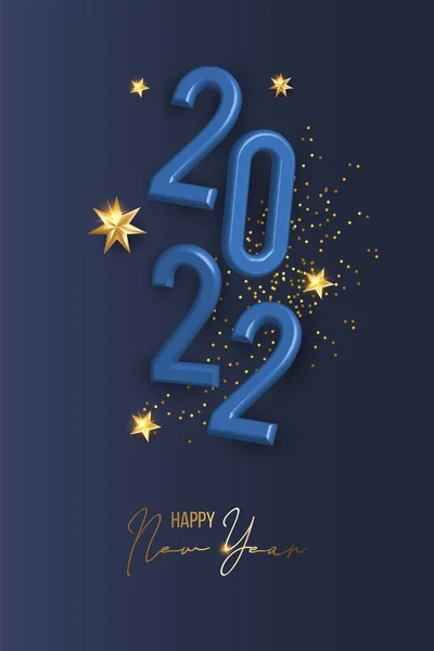 2022 Zestaw Luksusowych Eleganckich Wesołych Świąt Szczęśliwego Nowego Roku Kartki — Wektor stockowy