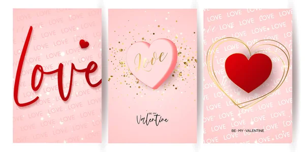 Valentine Day Sale Vector Banner Valentine Banner Heart Gift Box — Wektor stockowy