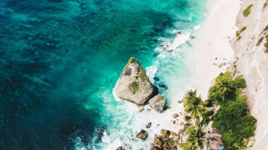 Elmas plajından güzel egzotik sahil manzarası