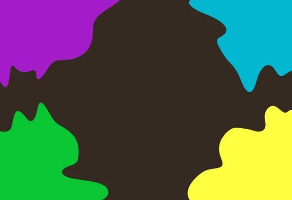 Renkli, çok renkli noktalar, siyah arkaplanda lekeler ve metin için boş bir alan. Soyut Arkaplan Kapağı / Broşür / Poster - Dalgalı Asgari Gradyan. Soyut posterler. Asgari Konsept.