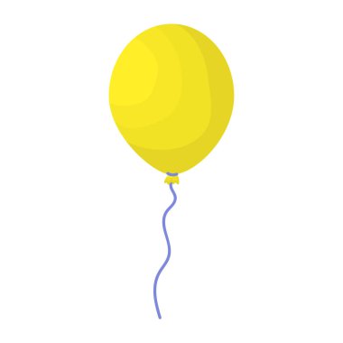 Düz balon ikonu. Renkli illüstrasyon. Dekorasyon. Beyaz arkaplanda izole.