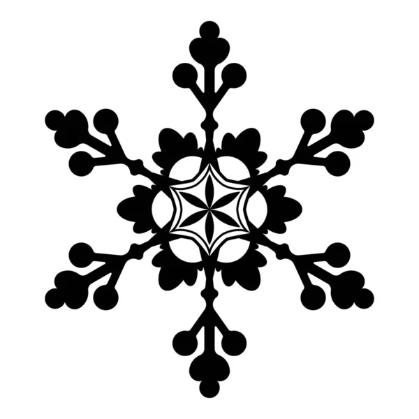 Schneeflockensymbol. Vereinzelt auf weißem Hintergrund. Vektor — Stockvektor