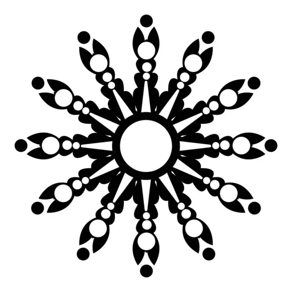 Icono del copo de nieve. Aislado sobre fondo blanco. Vector — Archivo Imágenes Vectoriales