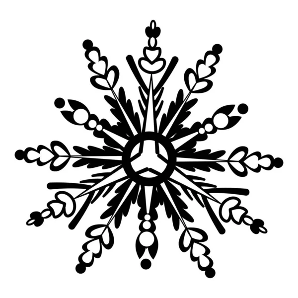 Schneeflockensymbol. Vereinzelt auf weißem Hintergrund. Vektor — Stockvektor