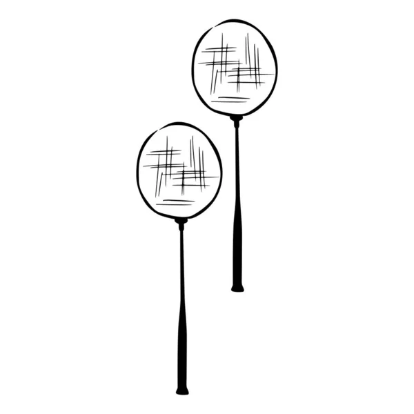 Racket sports icon vector symbol design. Hand drawn — 图库矢量图片