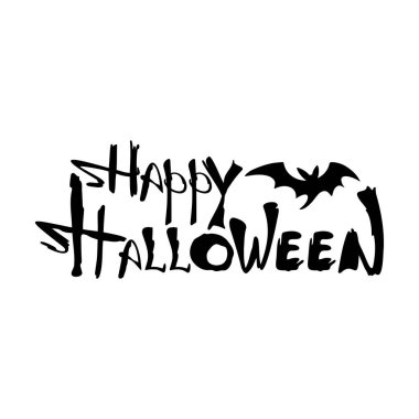 Beyzbol sopasıyla çizilen Cadılar Bayramı 'nız kutlu olsun. İzole edilmiş.