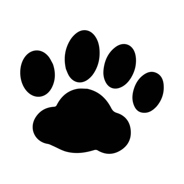 Cats Paw Symbol Icon Isolated White Background Black — Stock Vector