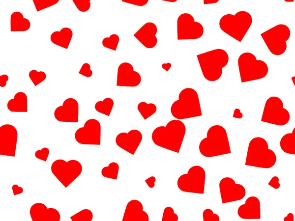 Червоні серця різних розмірів на білому тлі. Підготовка листівок і обгортка паперу для День святого Валентина і День матері — стокове фото