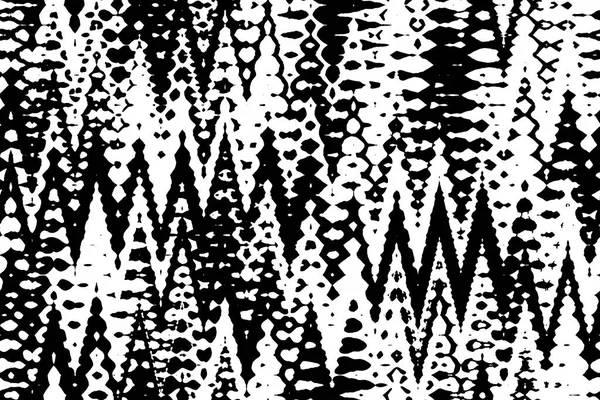 Чорно-білий безшовний абстрактний візерунок чорних зигзагів, тріщин, плям, чіпів для дизайну та текстилю — стокове фото