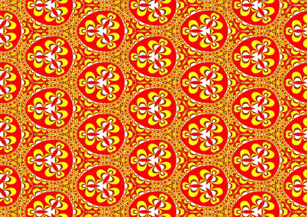 Geometrik Sanat, Eşsiz Kızıl Mozaik Şablon, Kaleydoskopik Grafikler, Kusursuz Desen
